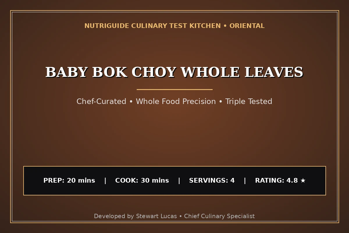 Baby Bok Choy Whole Leaves