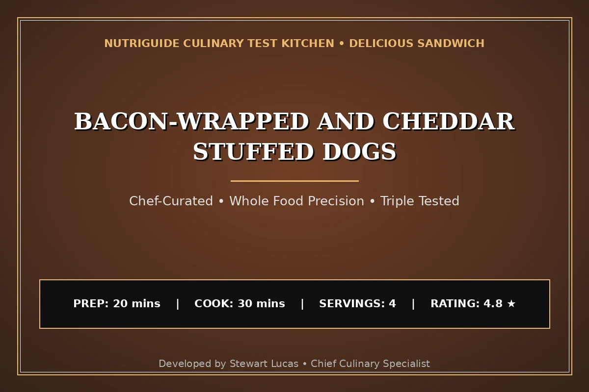 Bacon-Wrapped And Cheddar Stuffed Dogs