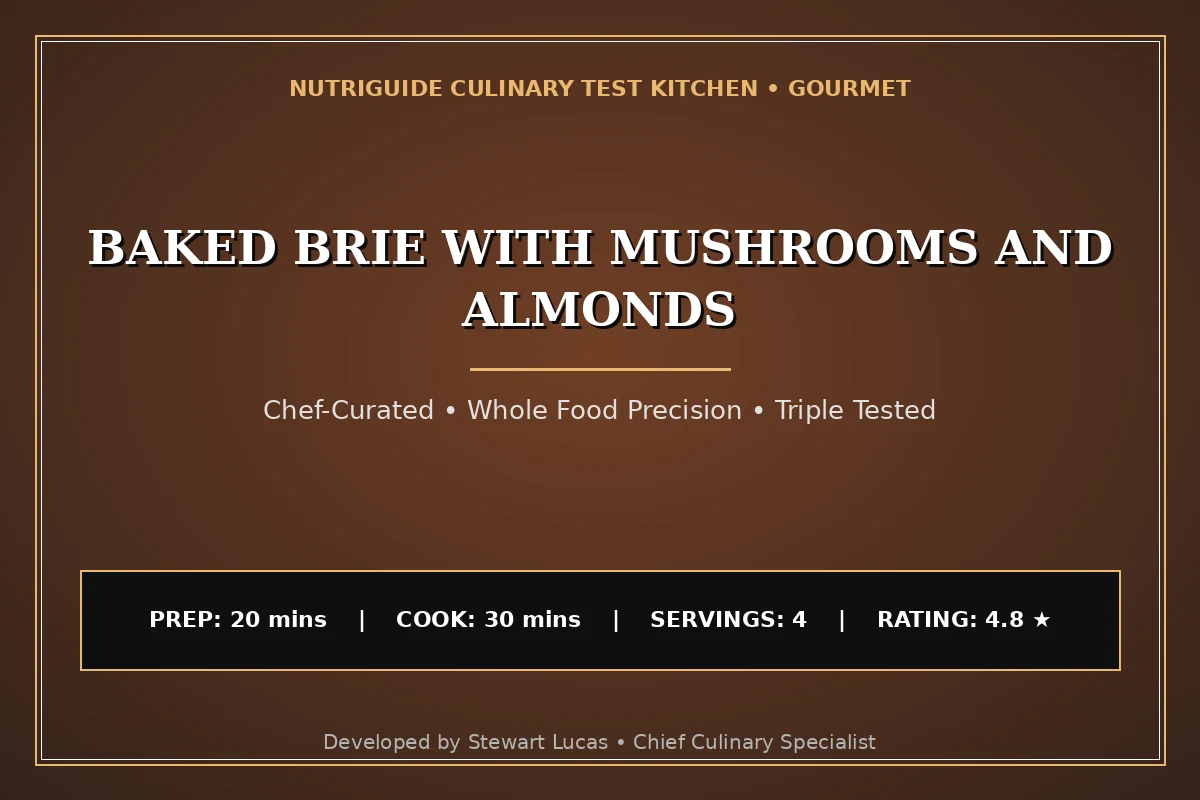 Baked Brie With Mushrooms And Almonds