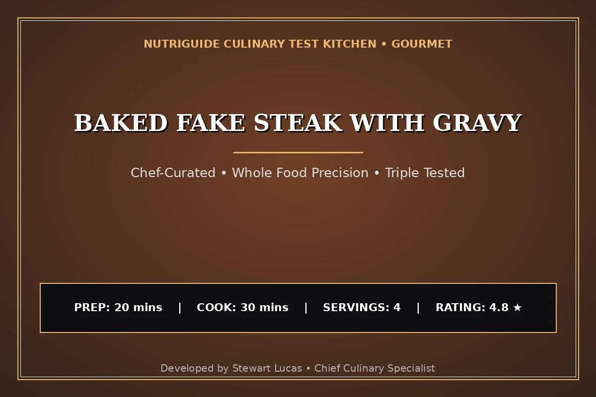 Baked Fake Steak With Gravy