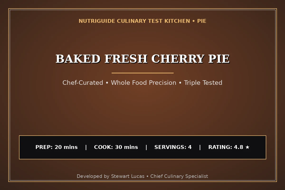 Baked Fresh Cherry Pie