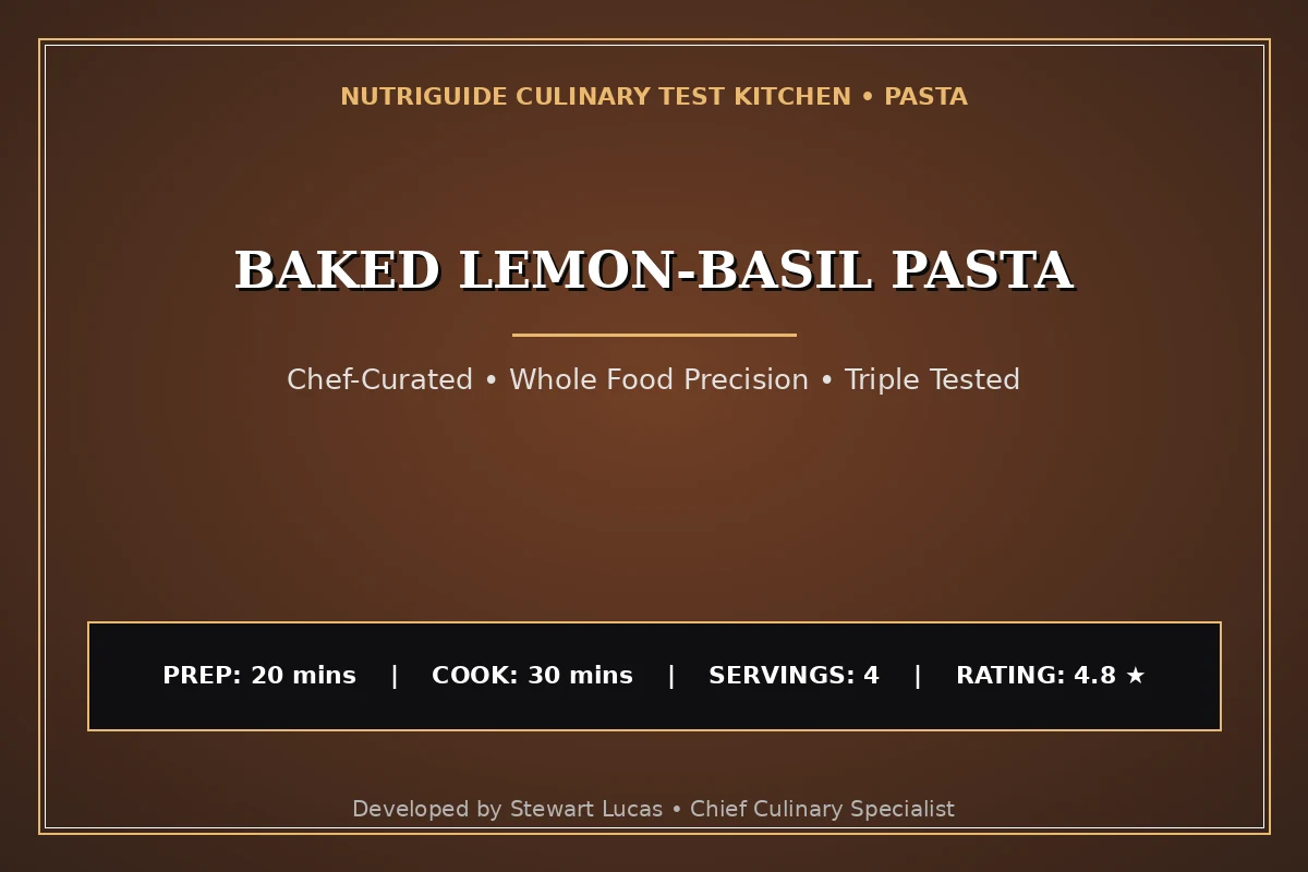 Baked Lemon-Basil Pasta