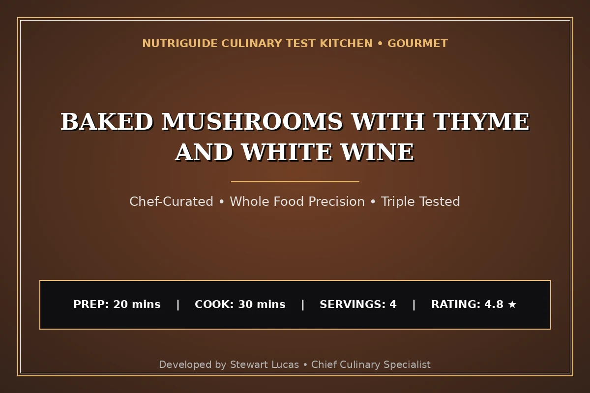 Baked Mushrooms With Thyme And White Wine