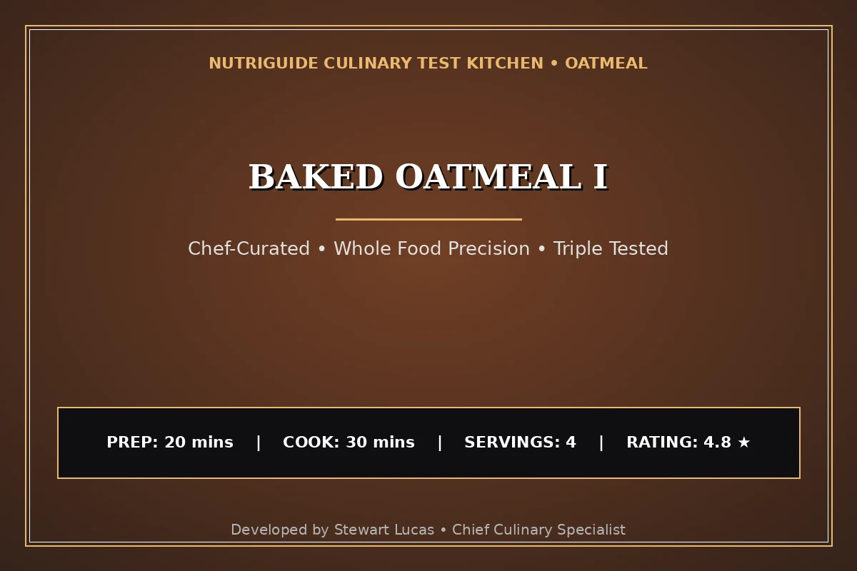 Baked Oatmeal I