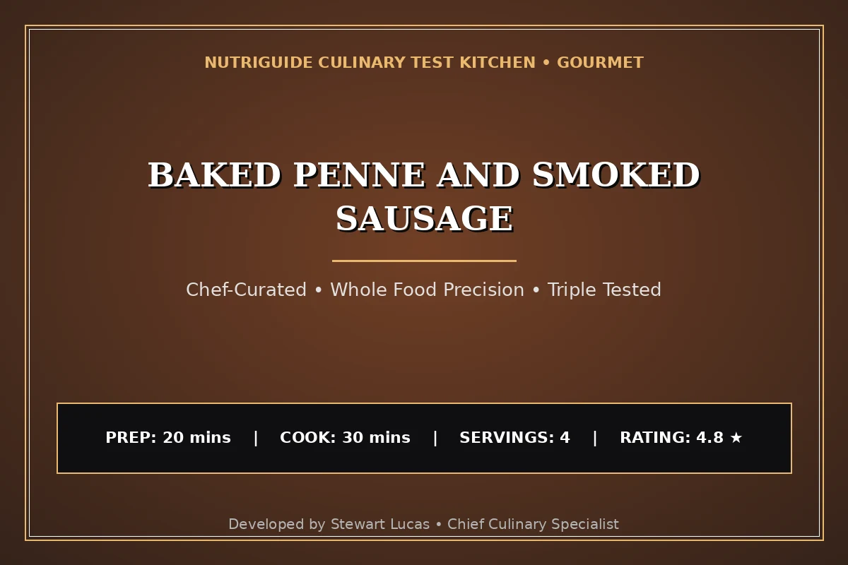 Baked Penne And Smoked Sausage