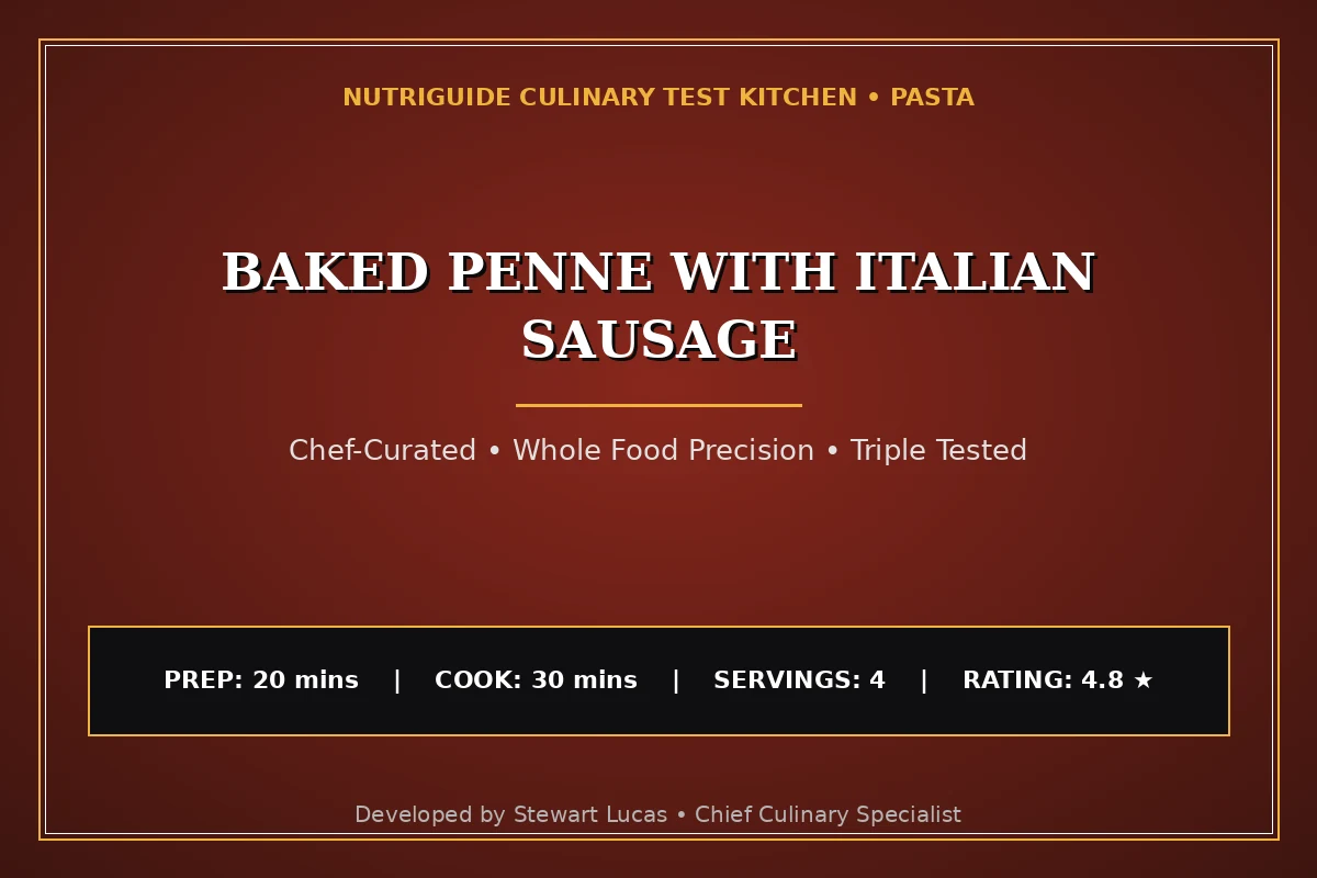 Baked Penne With Italian Sausage