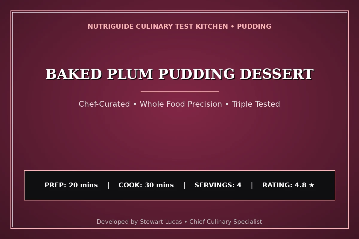Baked Plum Pudding Dessert