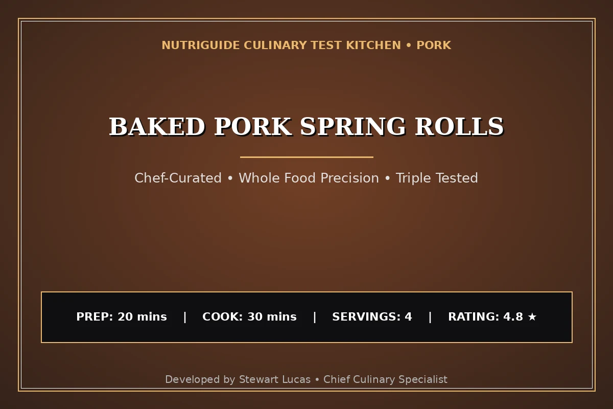 Baked Pork Spring Rolls