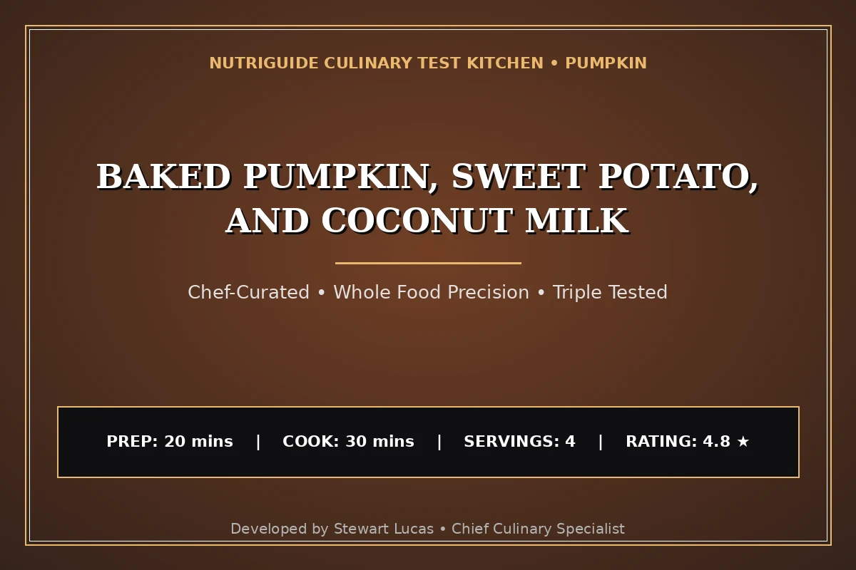 Baked Pumpkin, Sweet Potato, And Coconut Milk