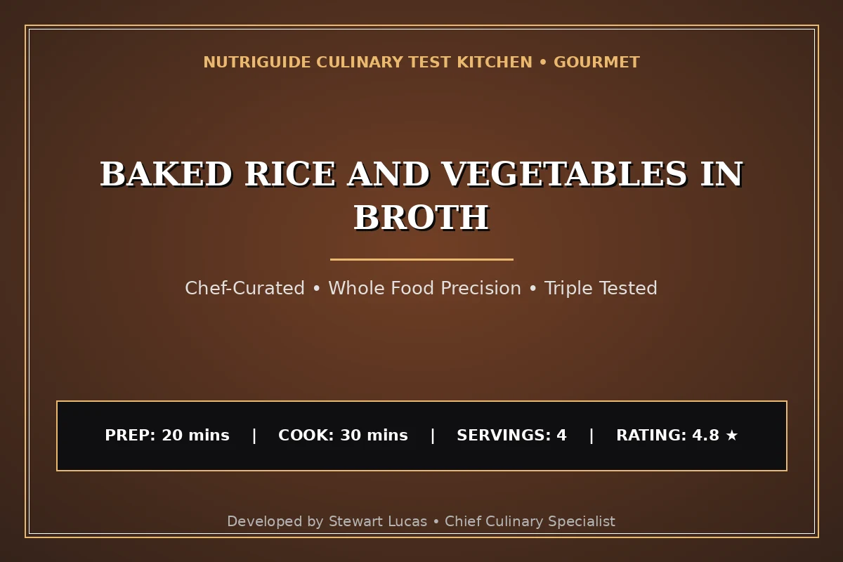 Baked Rice And Vegetables In Broth