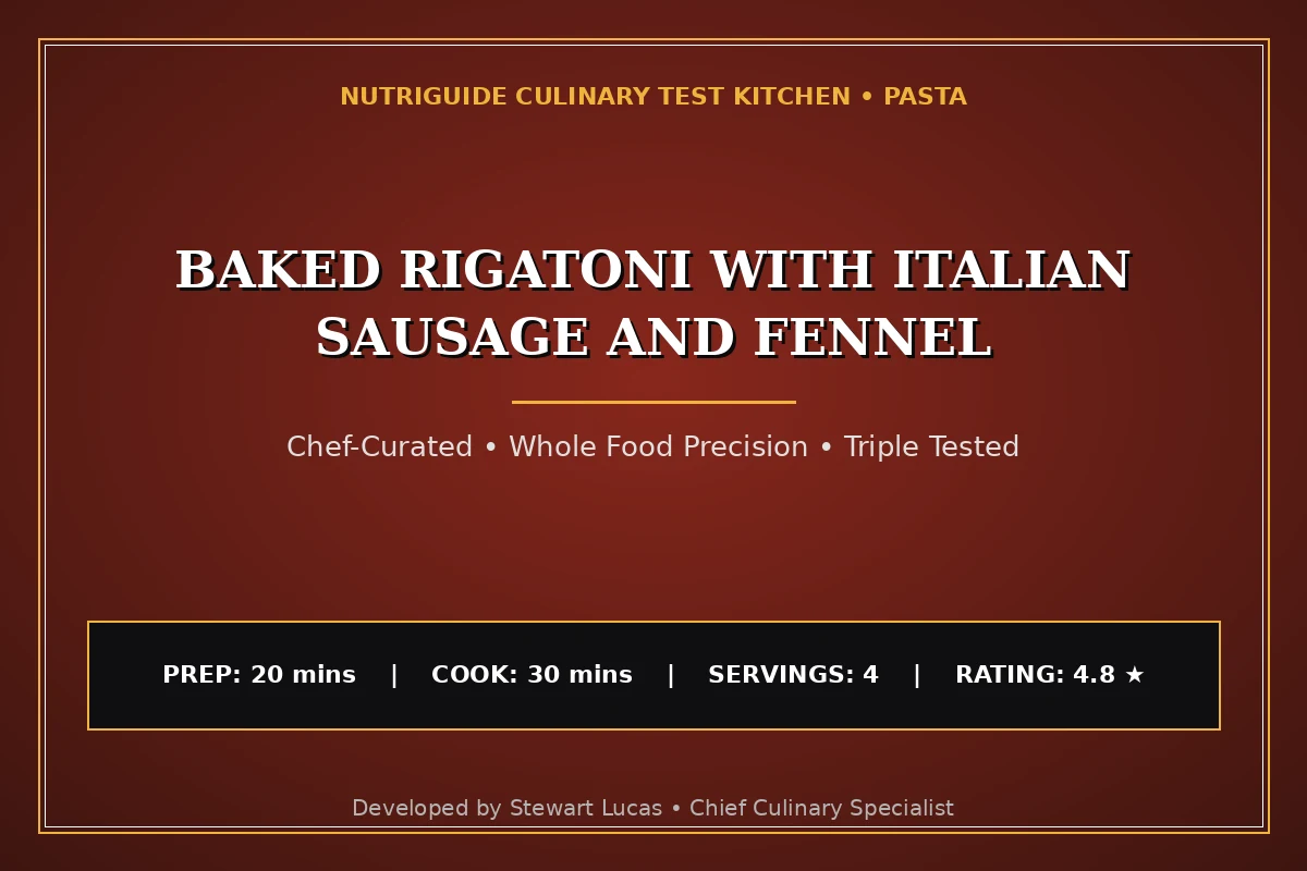 Baked Rigatoni With Italian Sausage And Fennel