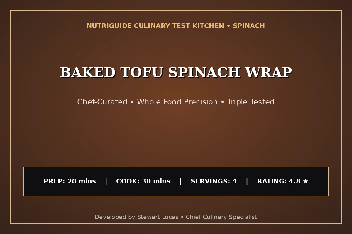 Baked Tofu Spinach Wrap