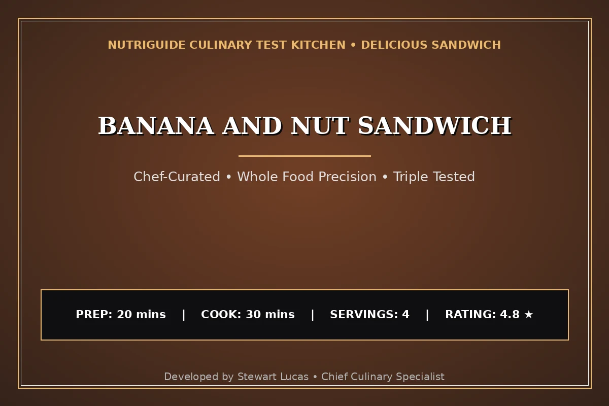 Banana And Nut Sandwich