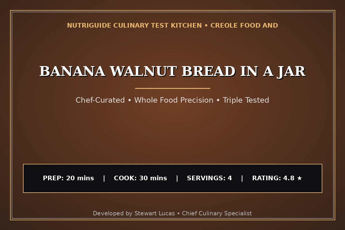 Banana Walnut Bread In A Jar