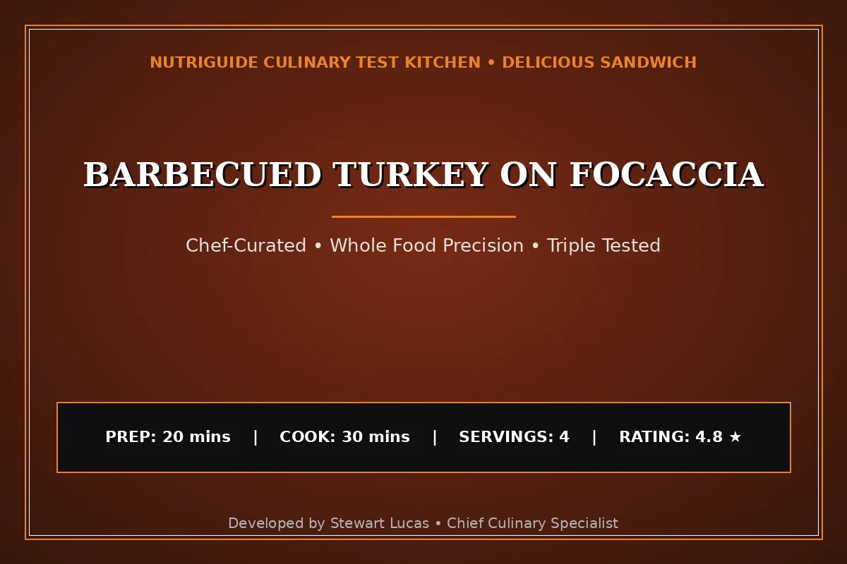 Barbecued Turkey On Focaccia
