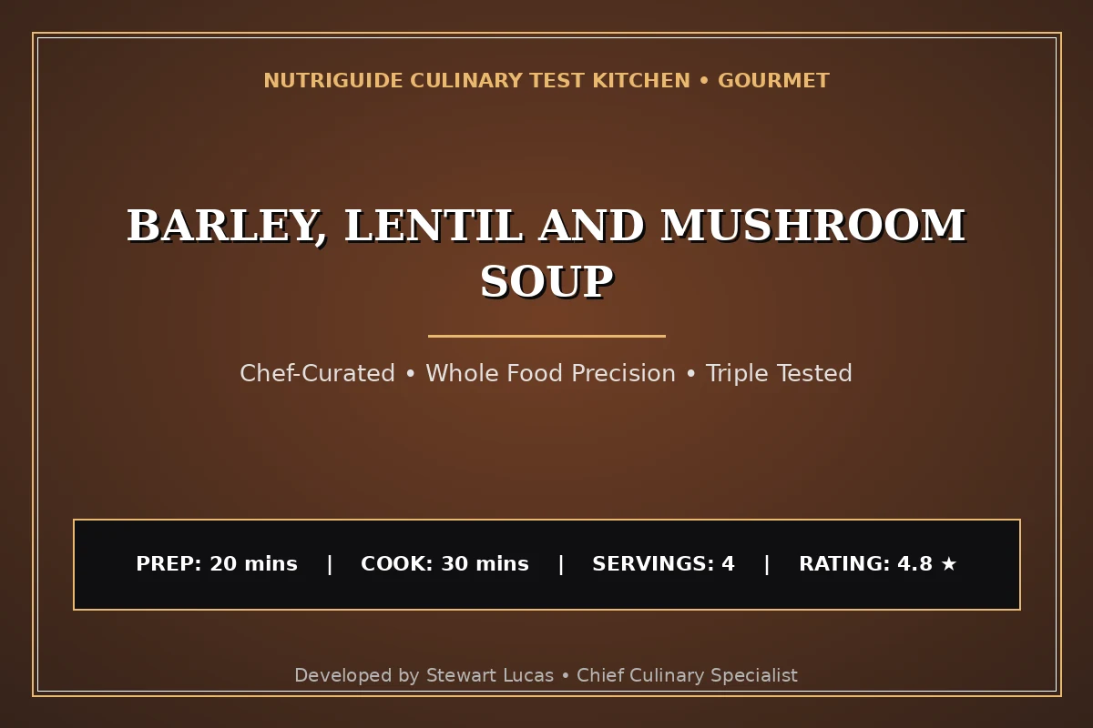 Barley, Lentil And Mushroom Soup
