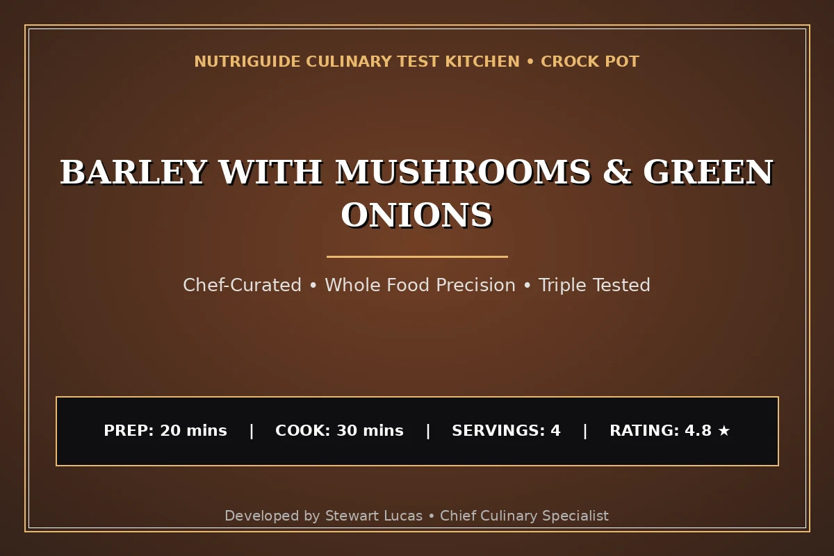 Barley With Mushrooms & Green Onions