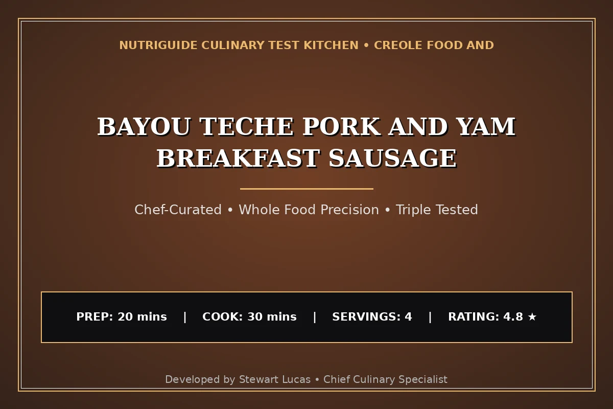 Bayou Teche Pork And Yam Breakfast Sausage