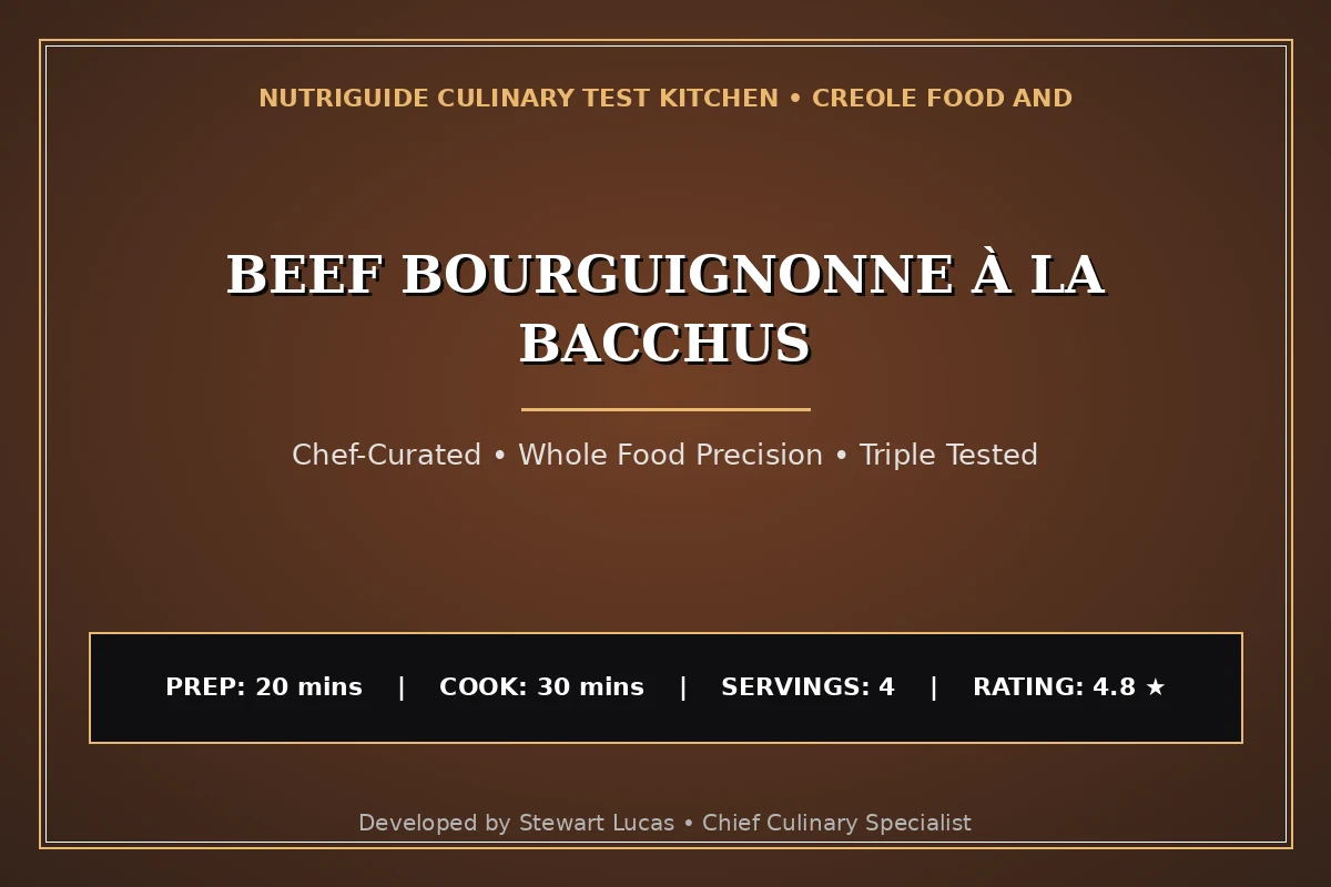 Beef Bourguignonne À La Bacchus