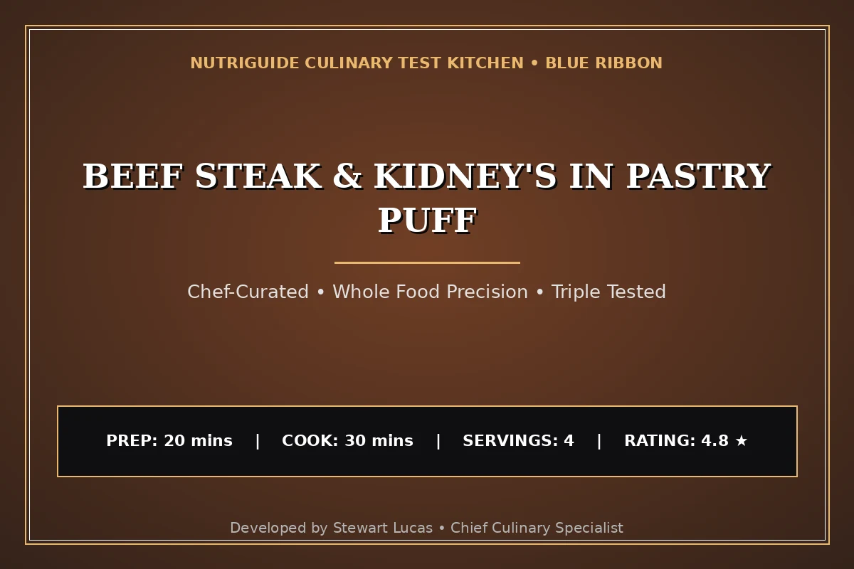 Beef Steak & Kidney'S In Pastry Puff