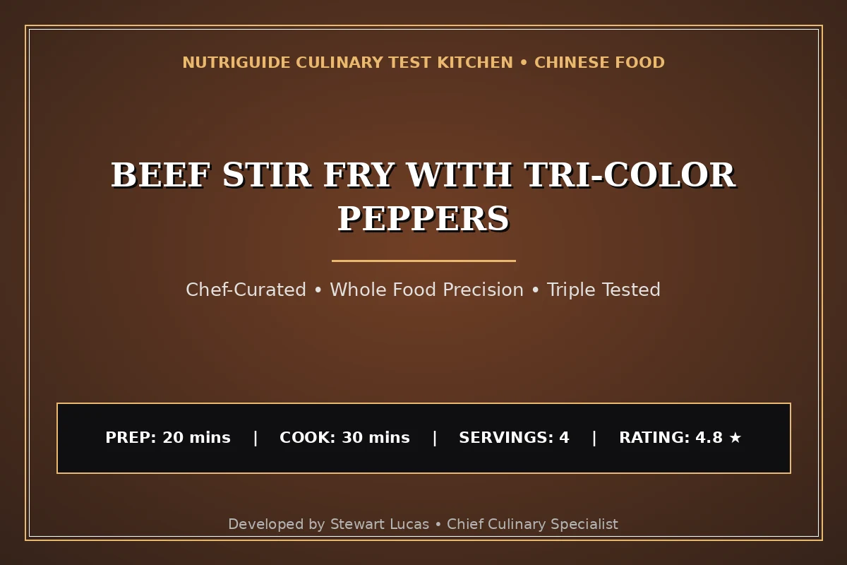 Beef Stir Fry With Tri-Color Peppers