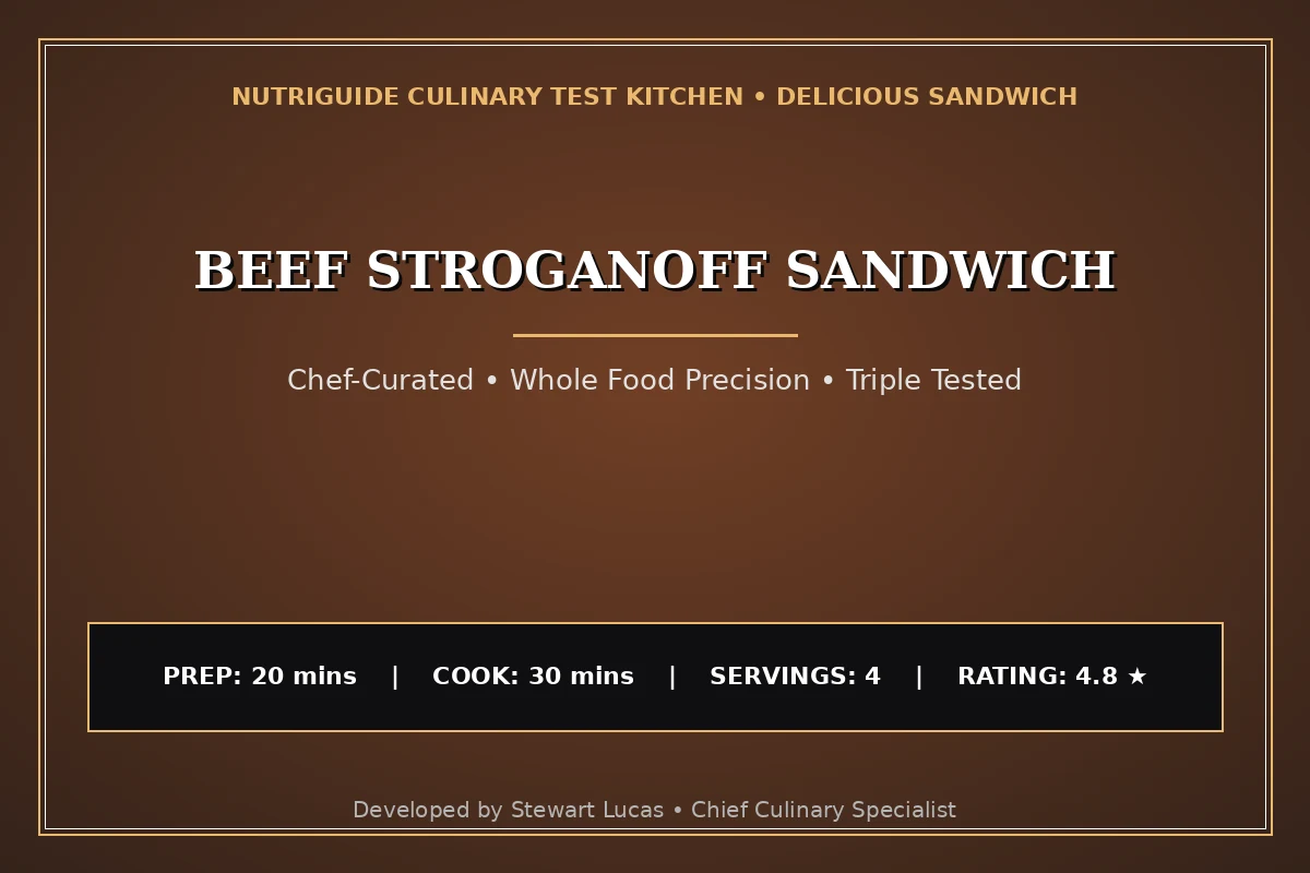 Beef Stroganoff Sandwich