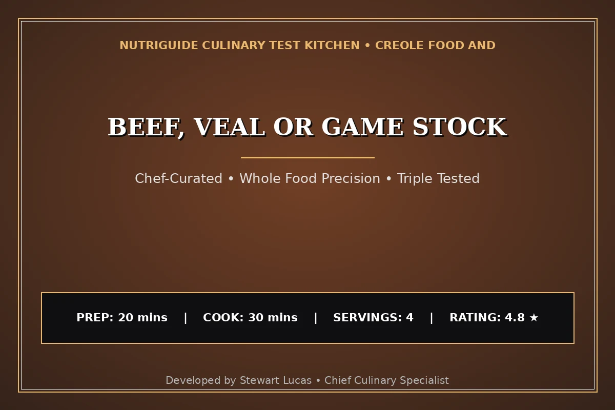 Beef, Veal Or Game Stock