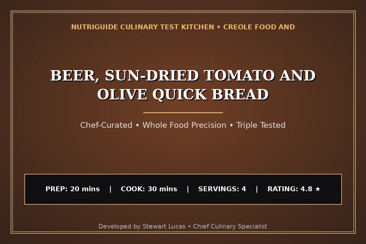 Beer, Sun-Dried Tomato And Olive Quick Bread