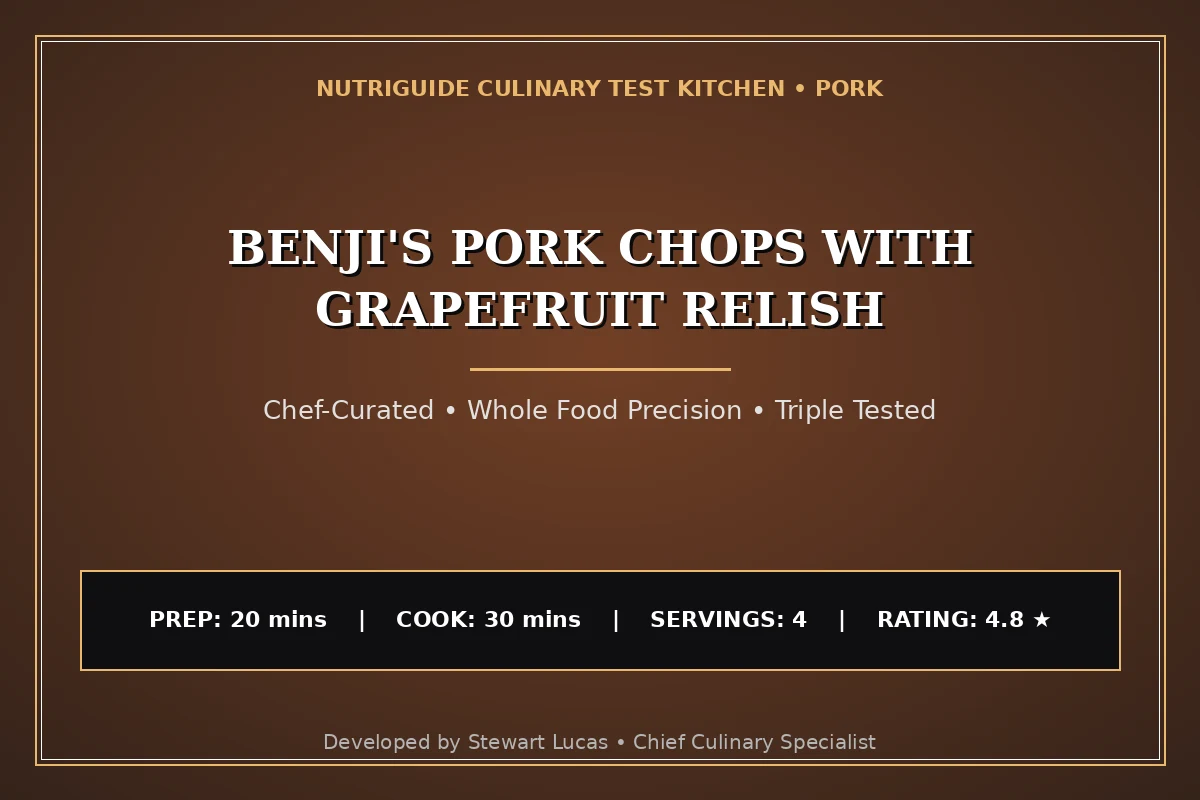 Benji'S Pork Chops With Grapefruit Relish