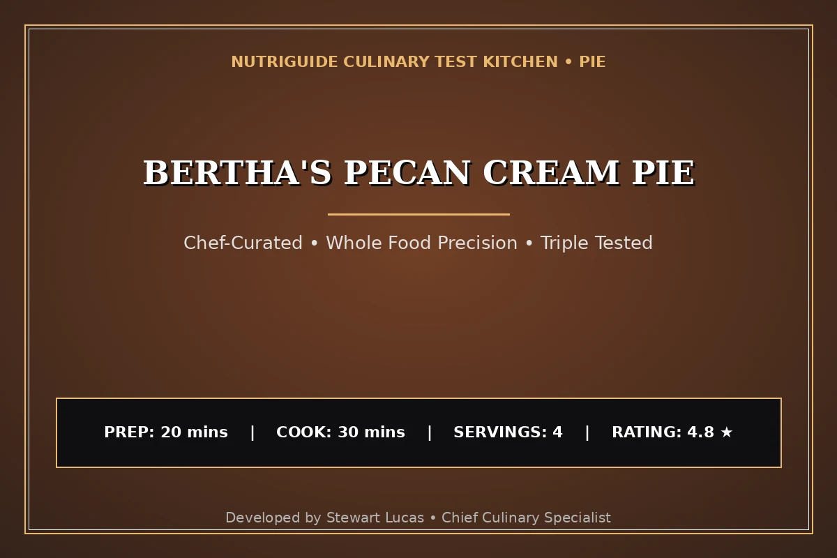 Bertha'S Pecan Cream Pie