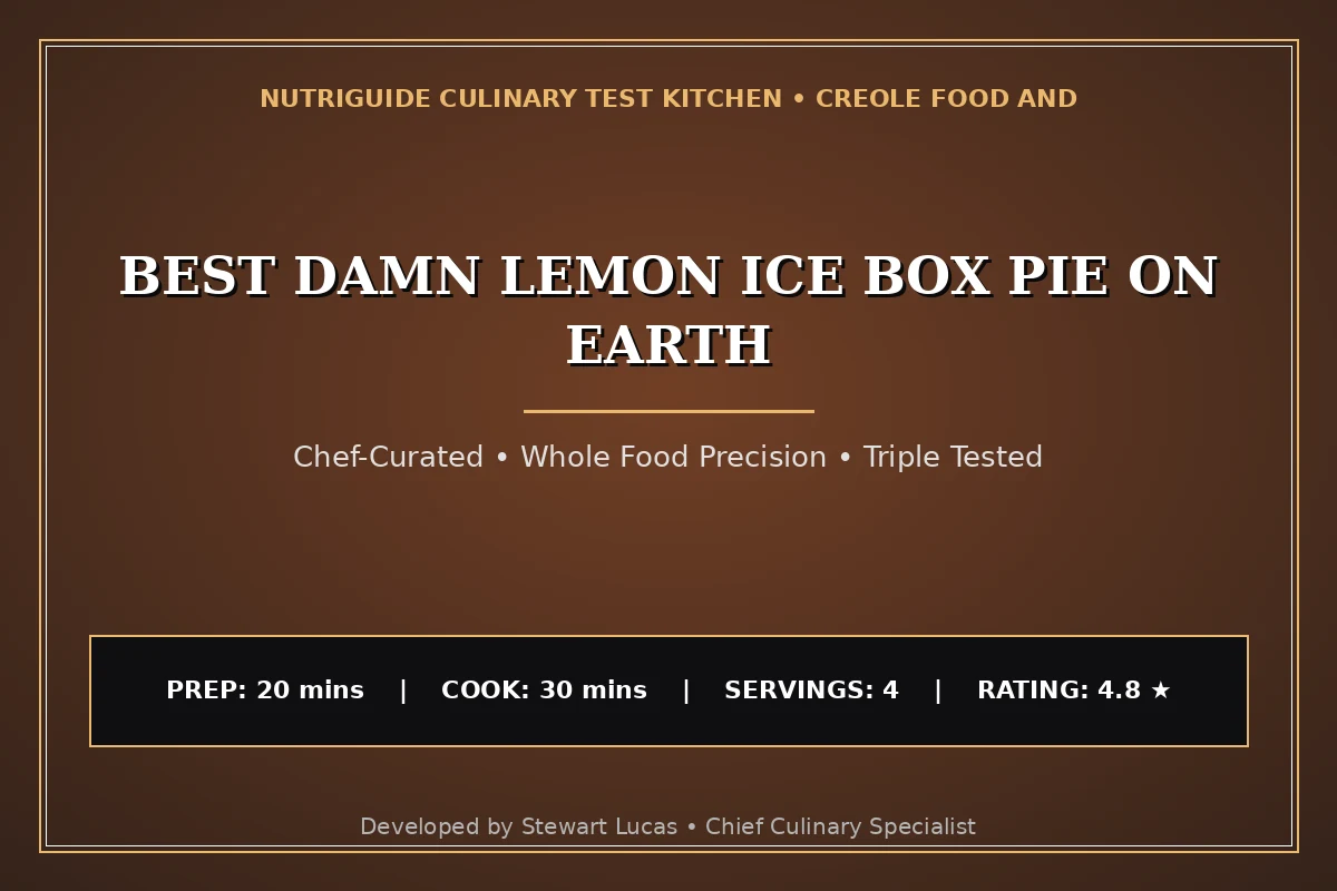 Best Damn Lemon Ice Box Pie On Earth
