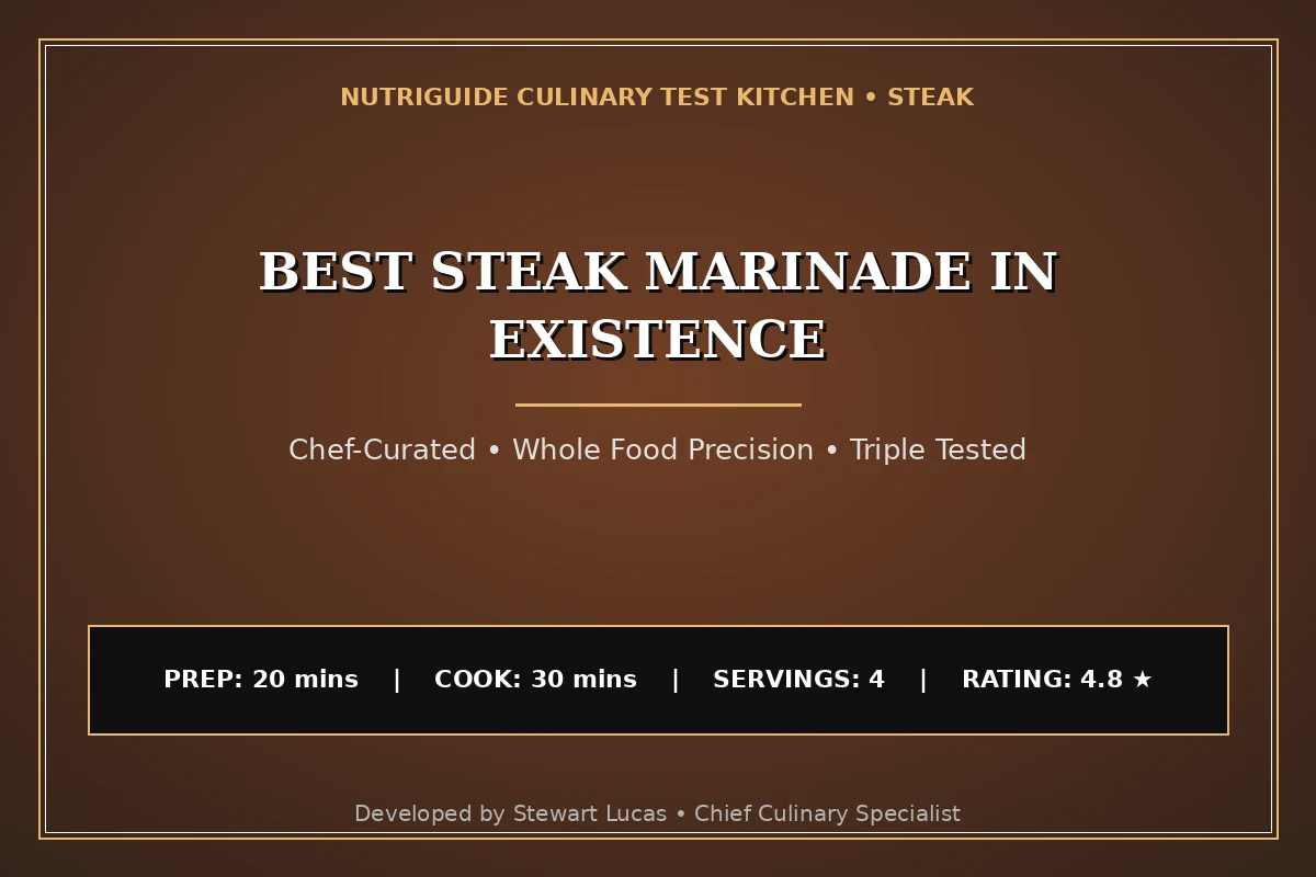 Best Steak Marinade In Existence