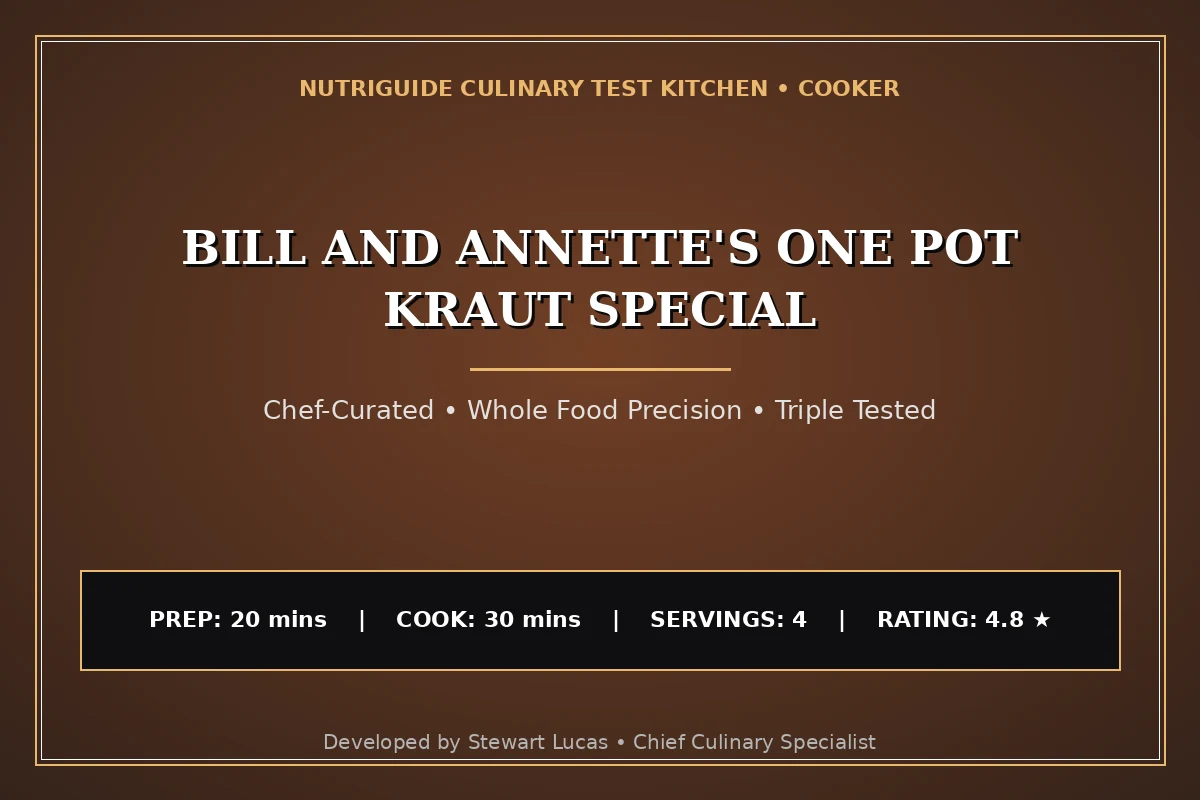 Bill And Annette'S One Pot Kraut Special