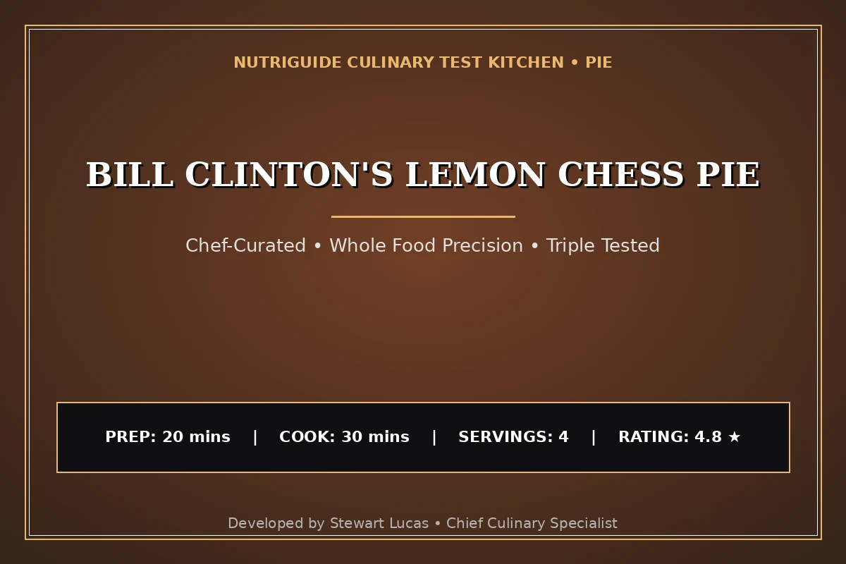 Bill Clinton'S Lemon Chess Pie