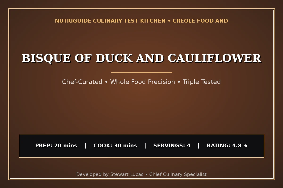 Bisque Of Duck And Cauliflower