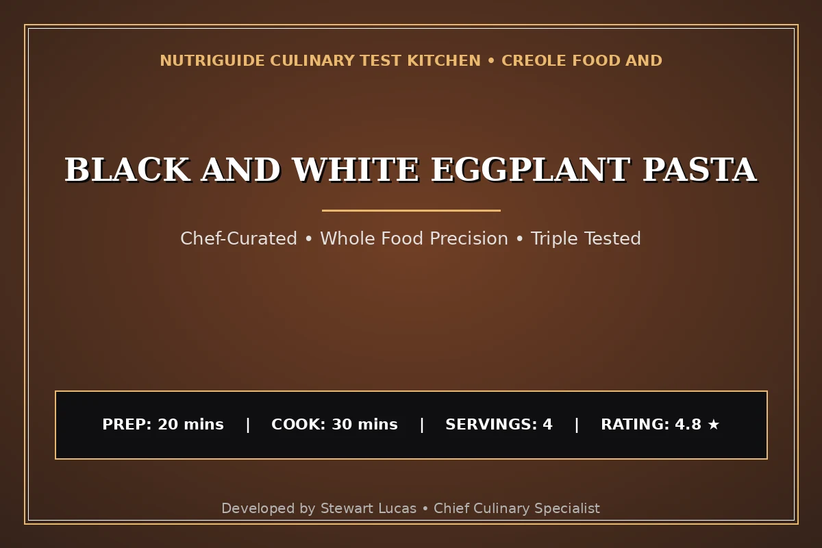Black And White Eggplant Pasta