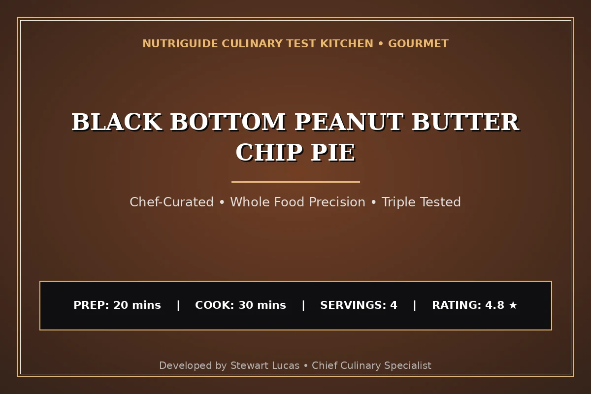 Black Bottom Peanut Butter Chip Pie