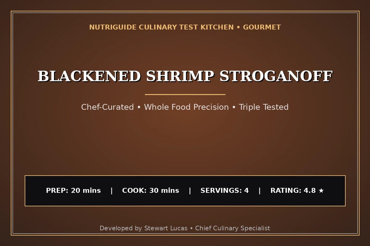 Blackened Shrimp Stroganoff