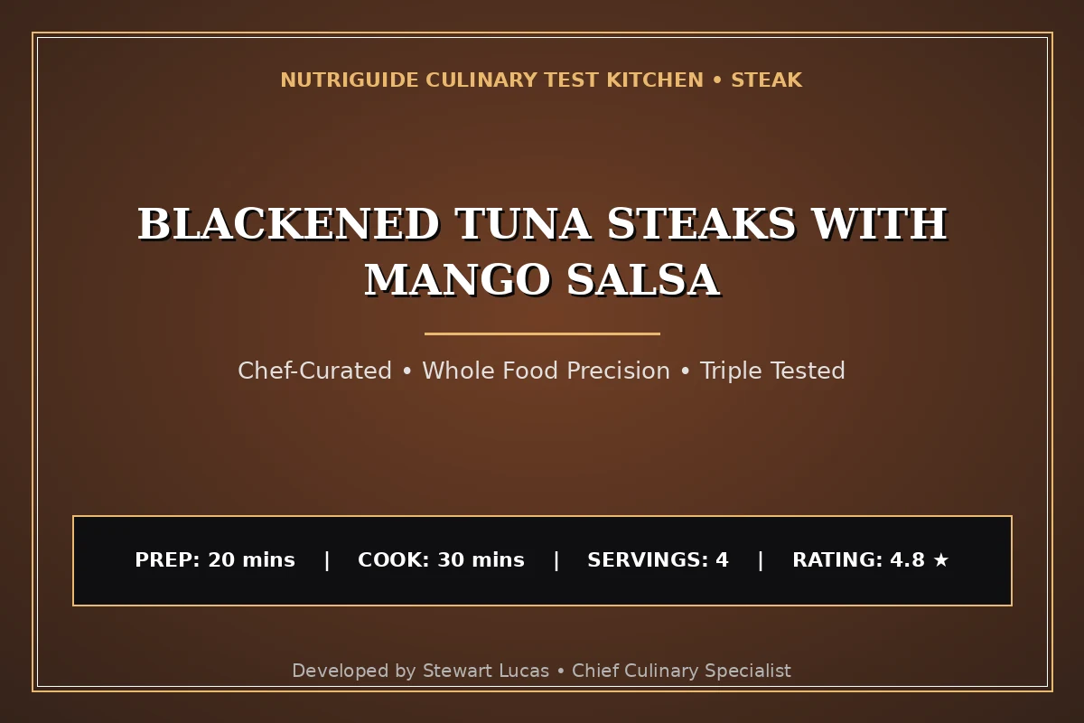 Blackened Tuna Steaks With Mango Salsa