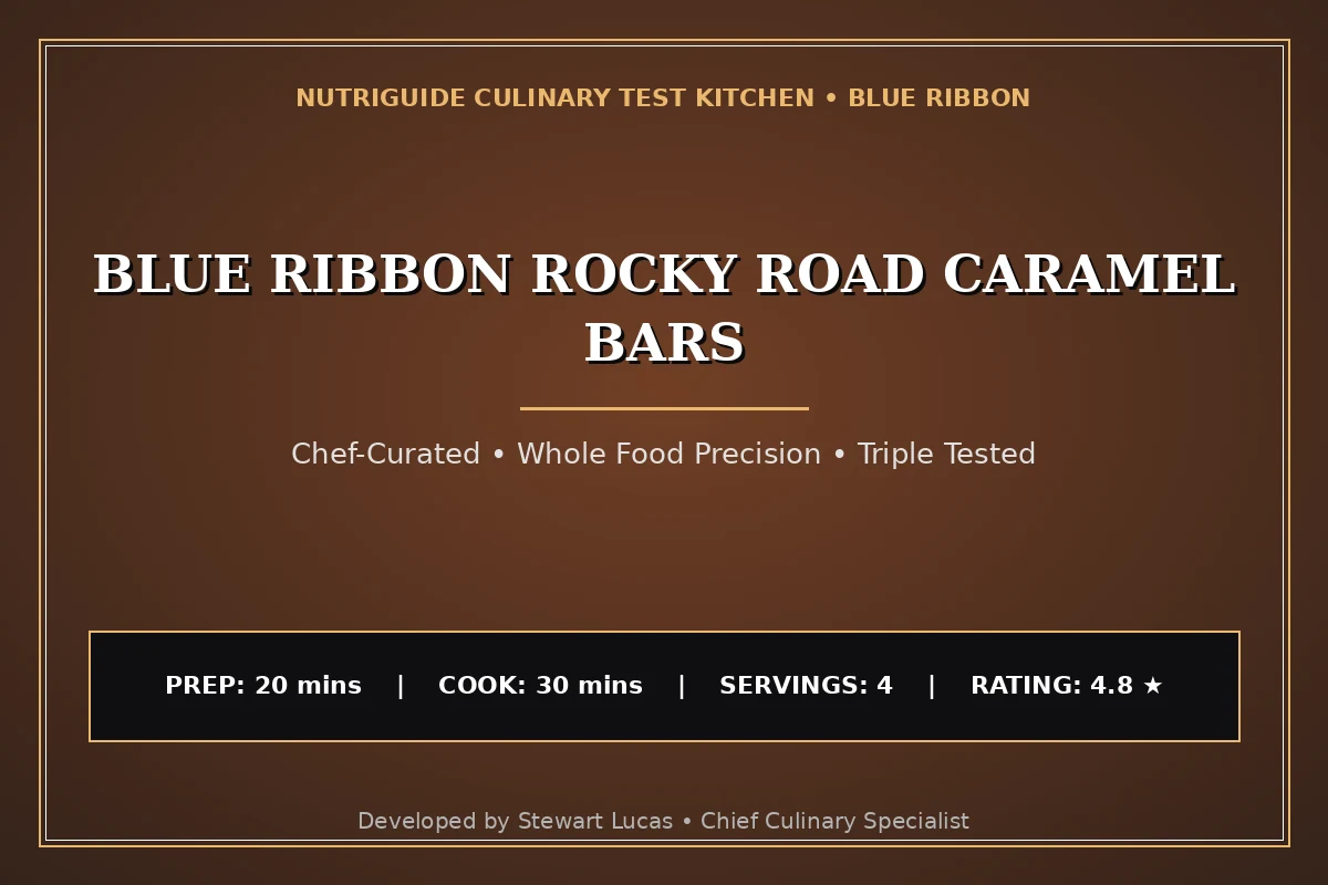 Blue Ribbon Rocky Road Caramel Bars