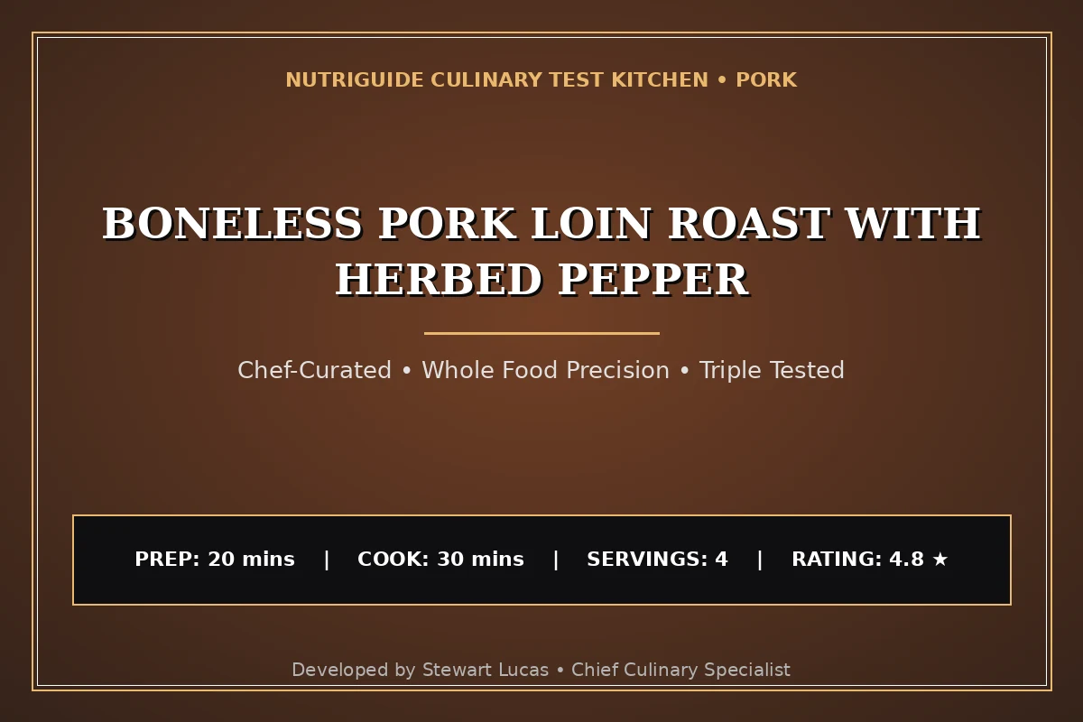 Boneless Pork Loin Roast With Herbed Pepper