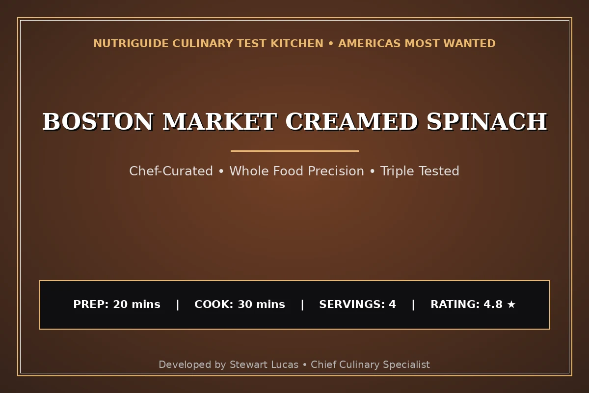 Boston Market Creamed Spinach