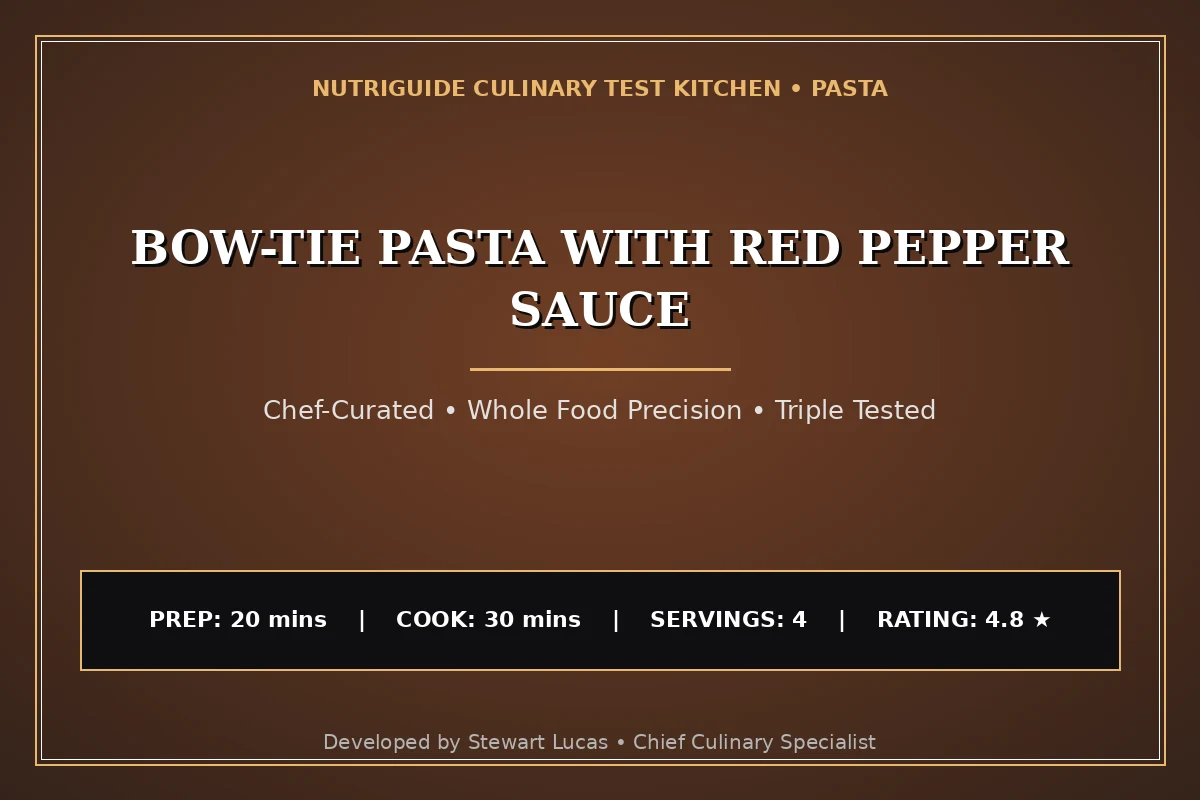 Bow-Tie Pasta With Red Pepper Sauce