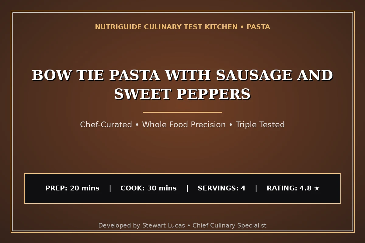 Bow Tie Pasta With Sausage And Sweet Peppers