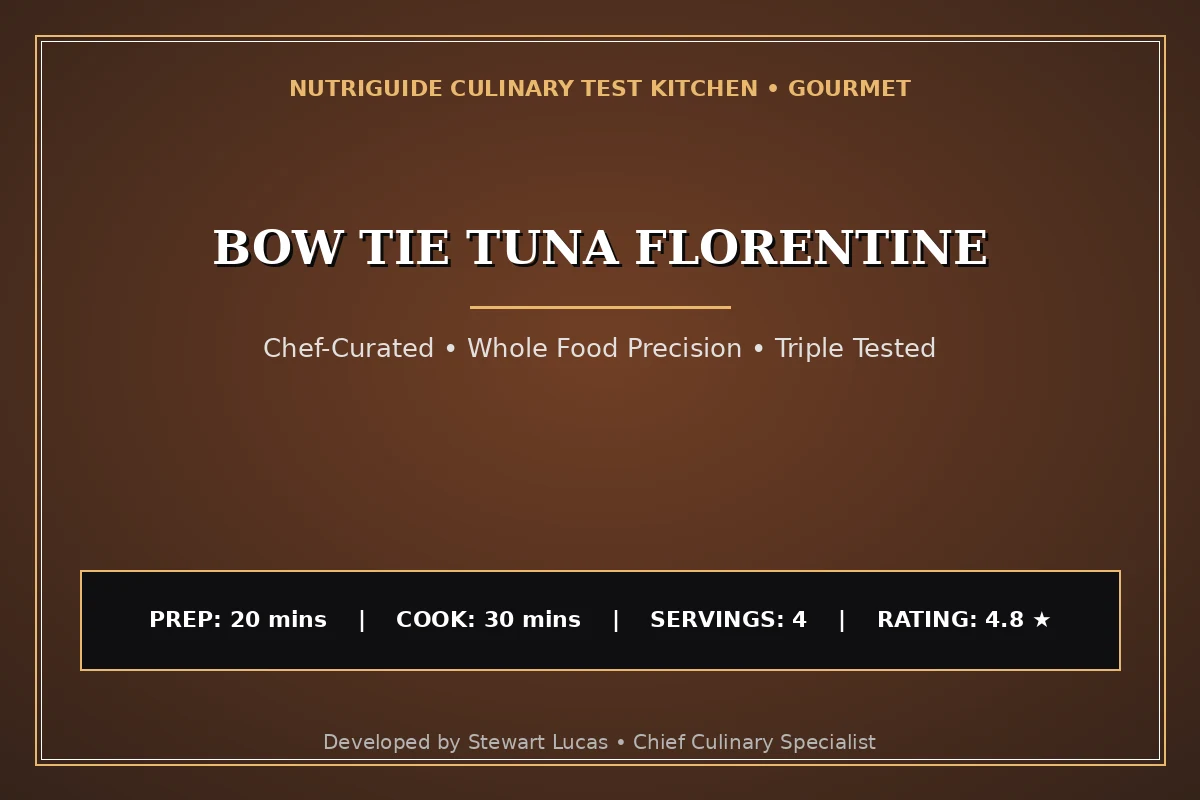 Bow Tie Tuna Florentine