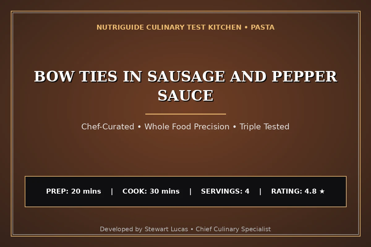 Bow Ties In Sausage And Pepper Sauce