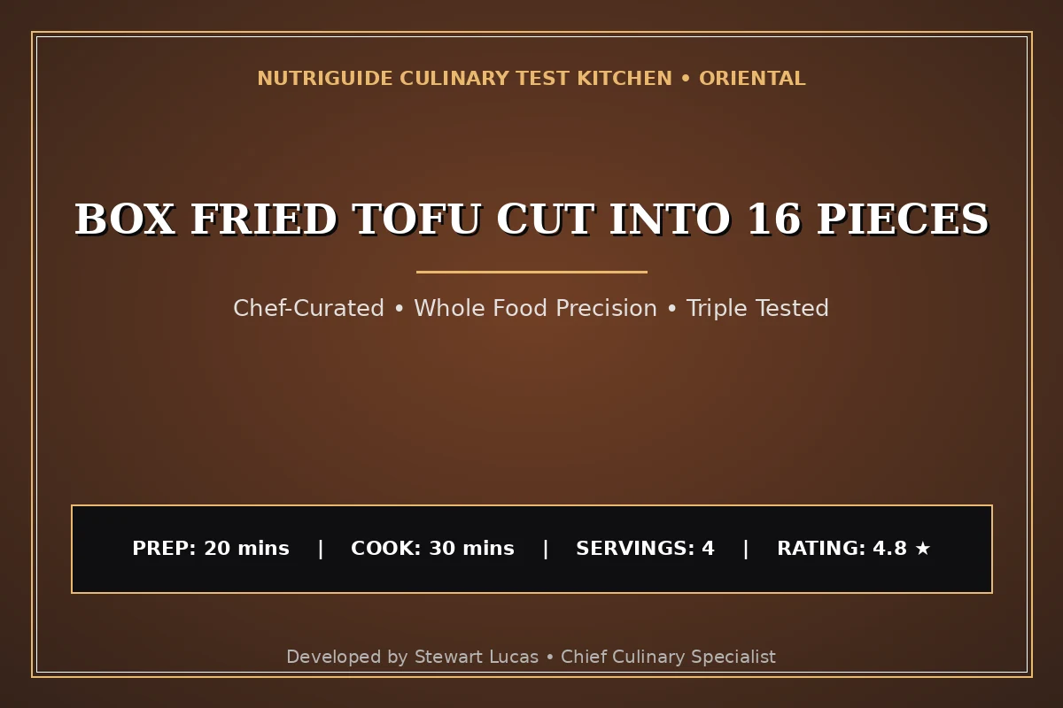 Box Fried Tofu Cut Into 16 Pieces