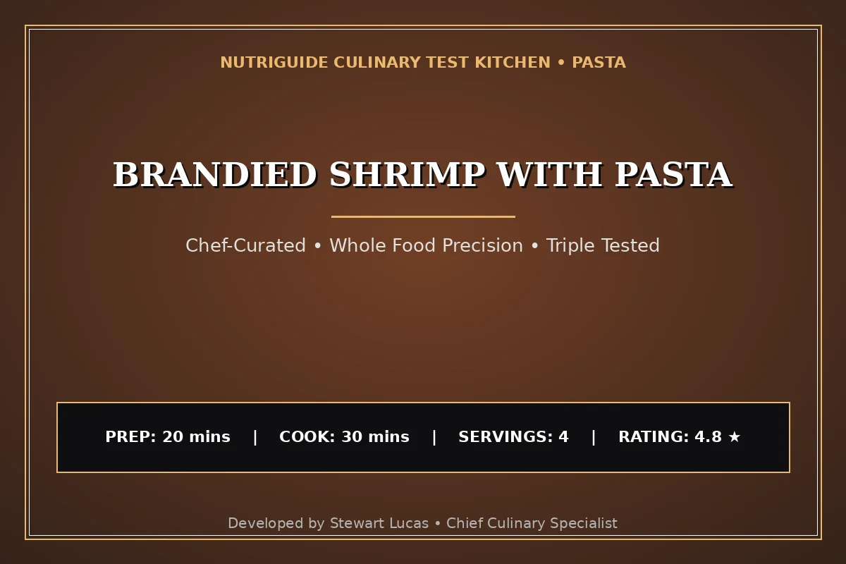 Brandied Shrimp With Pasta