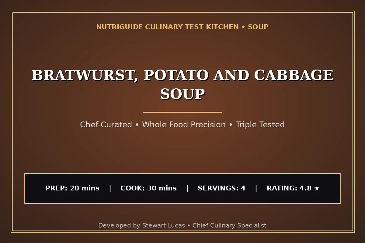 Bratwurst, Potato And Cabbage Soup