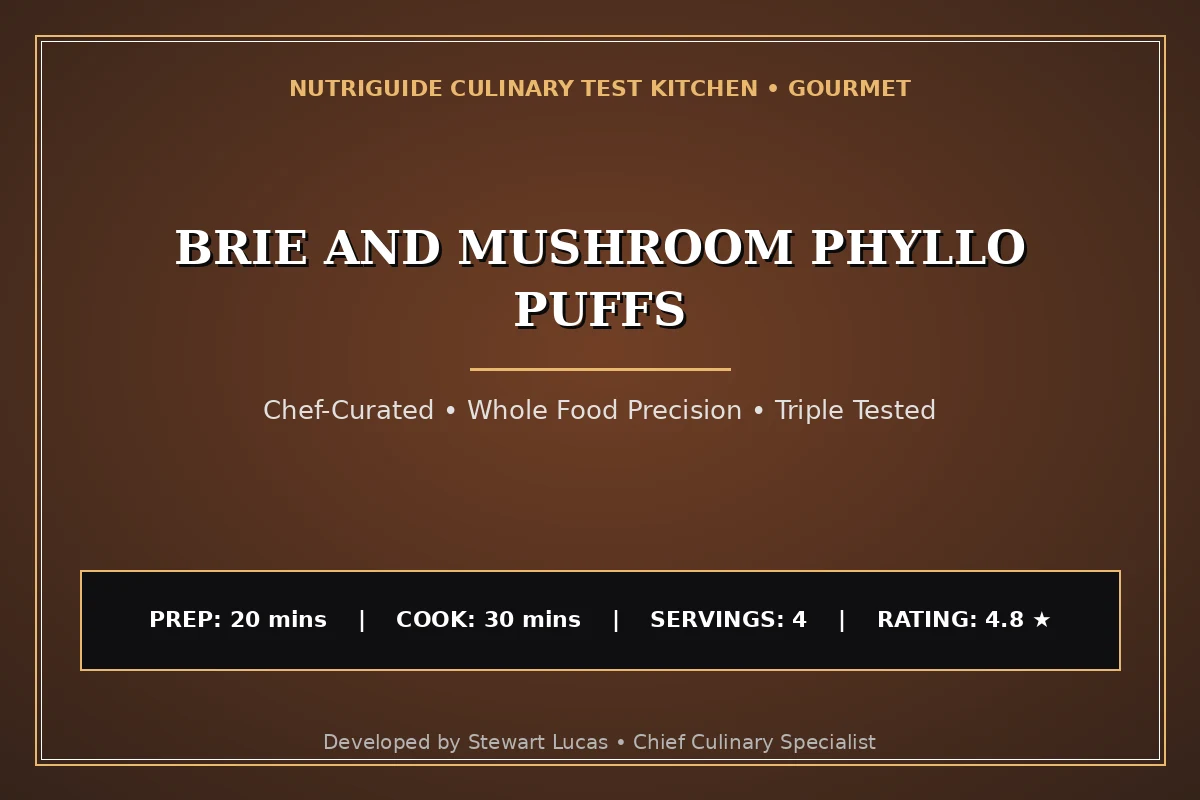 Brie And Mushroom Phyllo Puffs